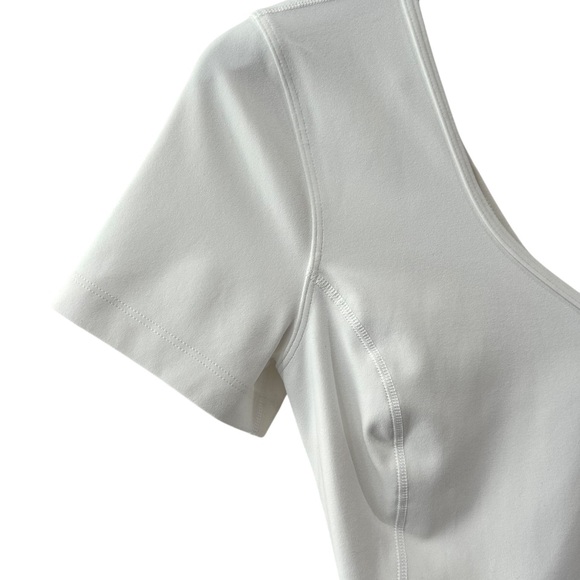 Lululemon women’s Align T-Shirt 6 white short sleeve cropped stretch yoga gym - Picture 4 of 6